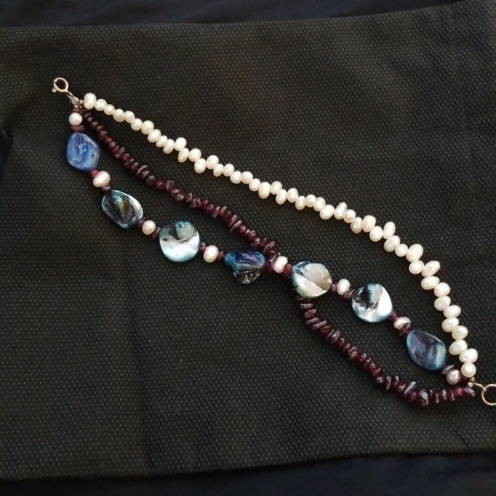 Pearl and Garnet bracelet